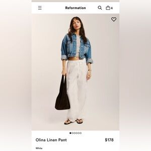 Reformation Olina Linen Pant